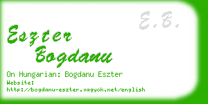 eszter bogdanu business card